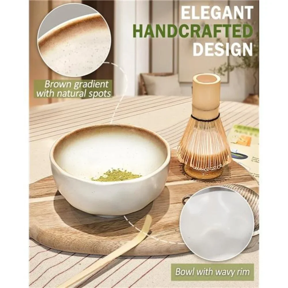Matcha Whisk Set, Complete Matcha Set with Matcha Whisk, Matcha Bowl